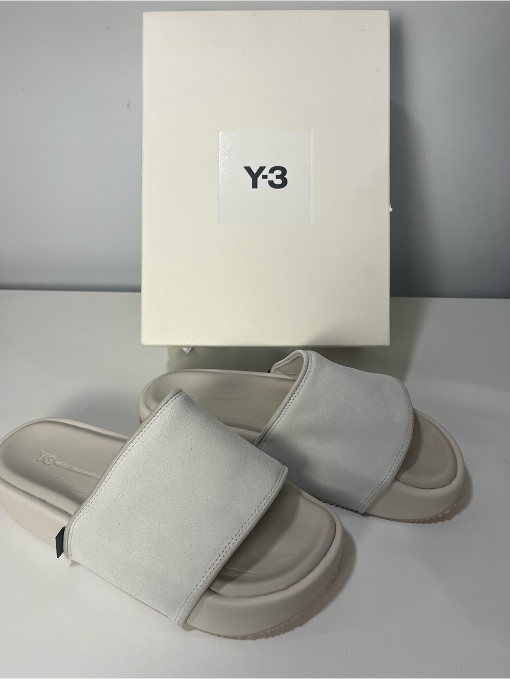 Y-3 Leather Slides